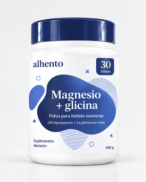Alhento Magnesio + glicina, tarro de polvo